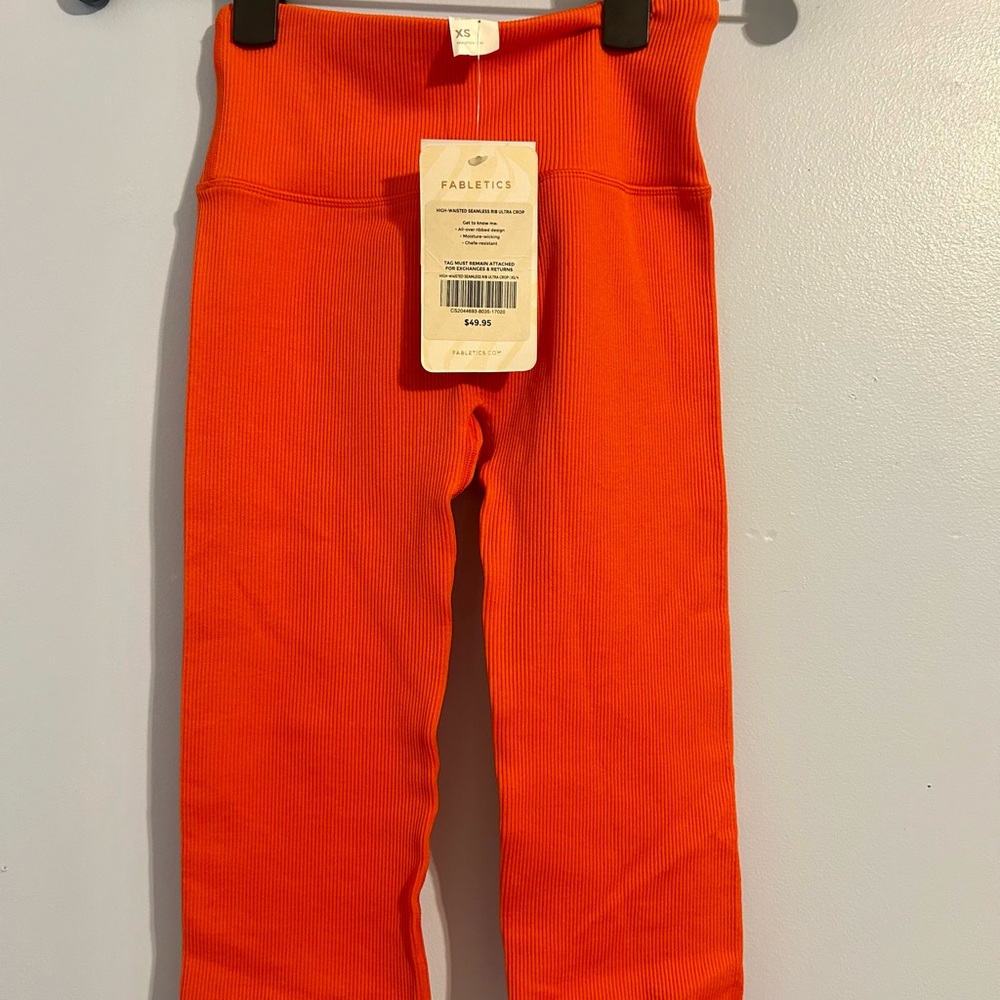 Fabletics Orange Leggings Vibrant and Eye-Catching